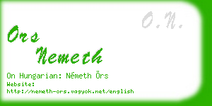 ors nemeth business card